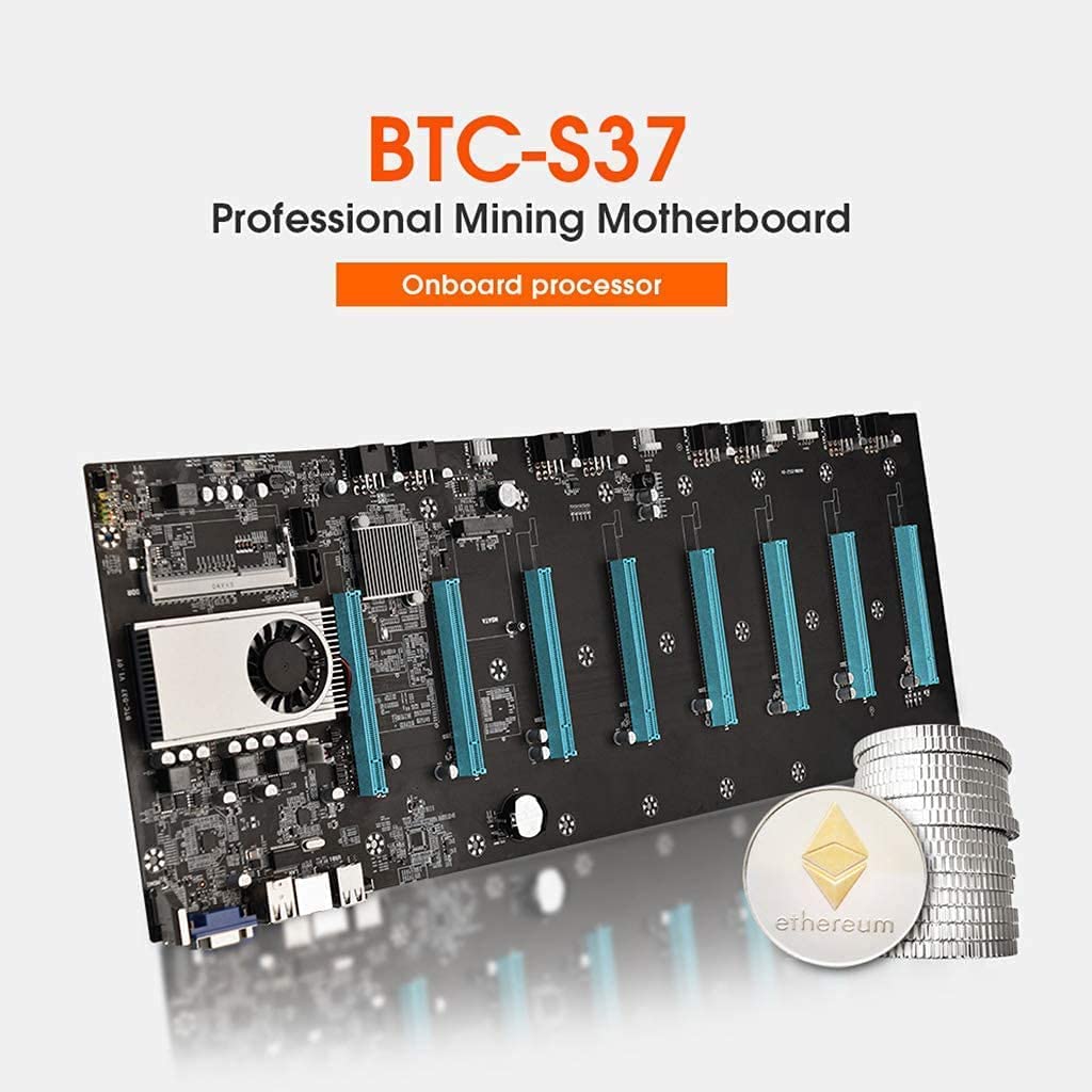 BTC-S37 マイニングマザーボード Amazon.com: BTC-S37 Mining Motherboard CPU Set 8 Video Card